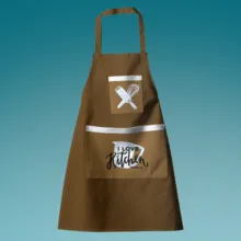 A brown apron template. - PSD Mockup