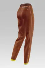 Brown sweatpants with a yellow accent displayed on a mannequin now serve as a template. - PSD Mockup