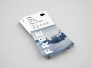 A template of a driver's license featuring a scenic mountain landscape, with text and icons on a gray background. - PSD Mockup