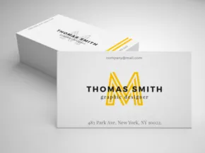 Thomas Smith business card template mockup. - PSD Mockup