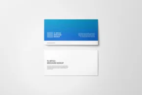 Two business cards mockup on a white background. - PSD Mockup
