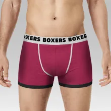 A man wearing a boxer brief with the words boxers on it. [mockup, template] - PSD Mockup