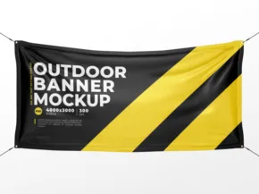 Outdoor banner template. - PSD Mockup