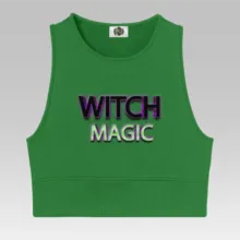Witch magic crop top mockup. - PSD Mockup
